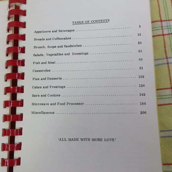 Made with More Love United Methodist Women of Whitefish Bay Wisconsin Cook Book - Picture 3 of 10